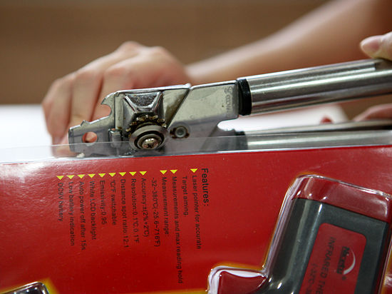 Use a can opener to open a blister pack