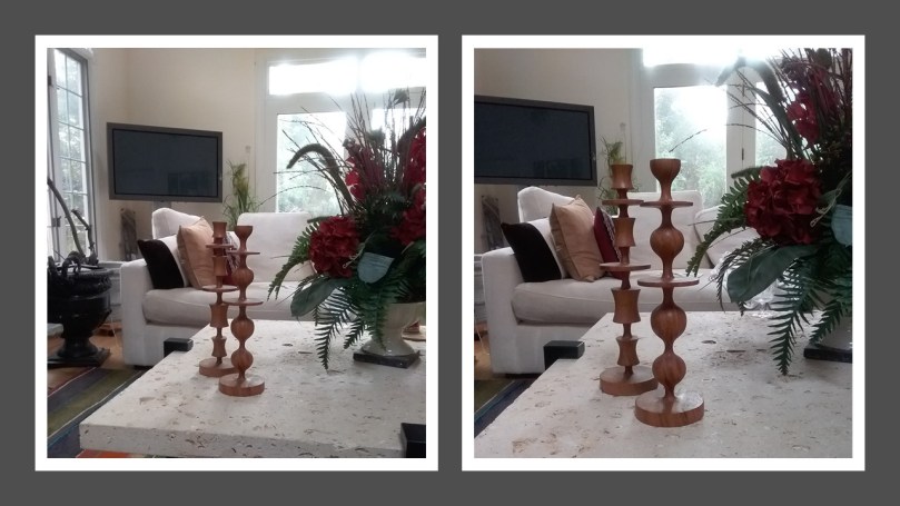 Wooden candlesticks from Barneys New York