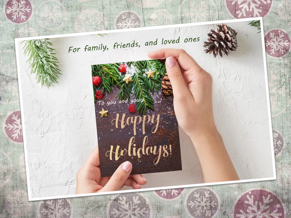 Happy Holidays greeting card